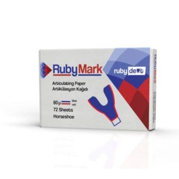 Артикуляционная бумага RubyMark 80 мк-ПОДКОВАЯ-72 шт Красная/синяя 2127038532 фото