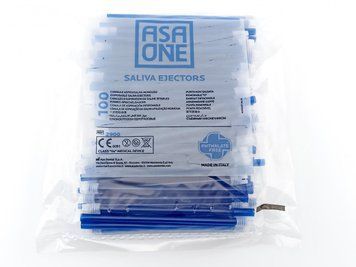 Слюноотсос ASA Dental съемный наконечник, Цвет - СИНИЙ, Италия, 100/уп 142680 фото
